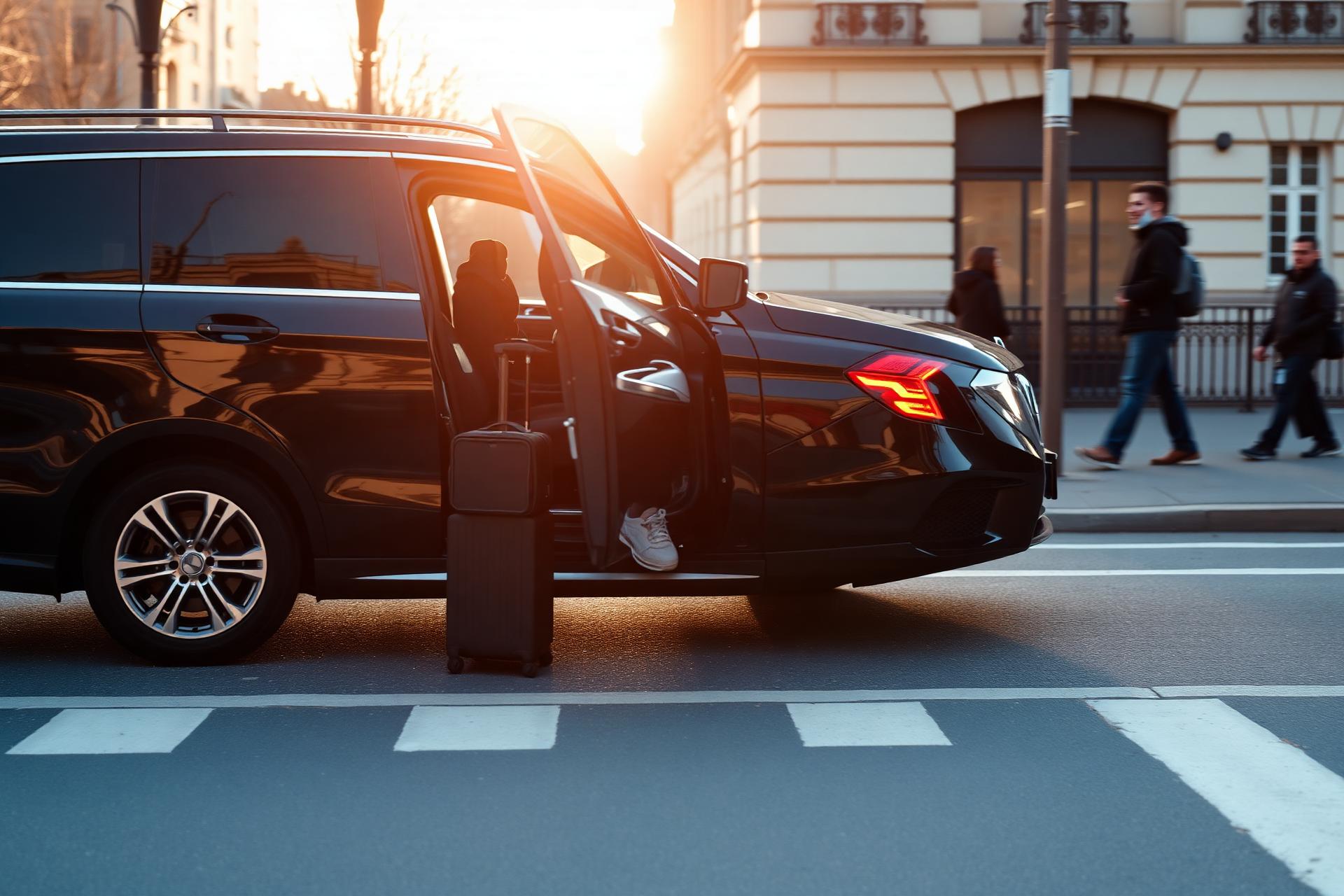 Chauffeur car on standby for hourly hire in Paris