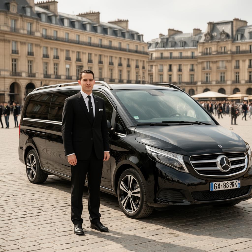Travellers on a full-day chauffeured city tour in Paris