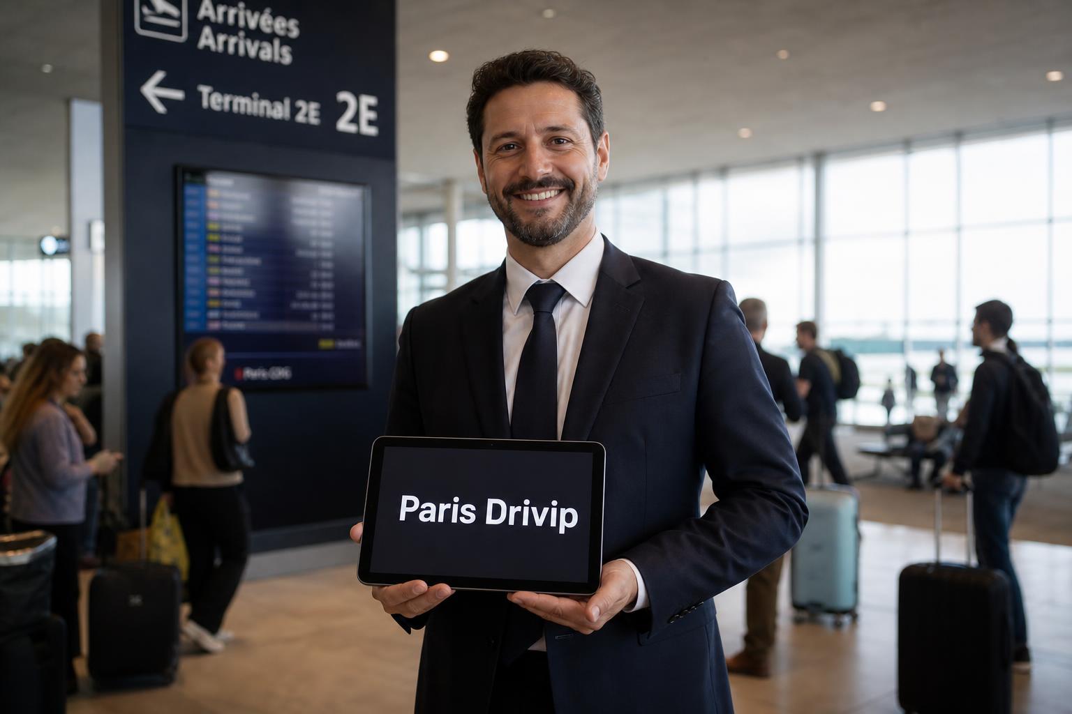 Paris Drivip private chauffeur meet and greet at Charles de Gaulle airport