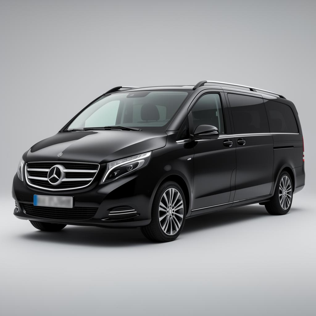 Mercedes V-Class private chauffeur vehicle waiting in Paris as an alternative to Uber and taxis